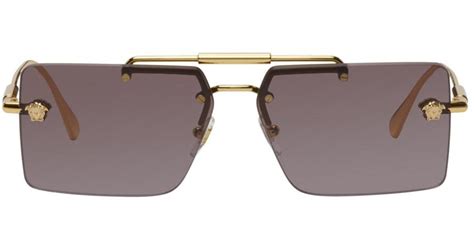 versace rimless glasses men's